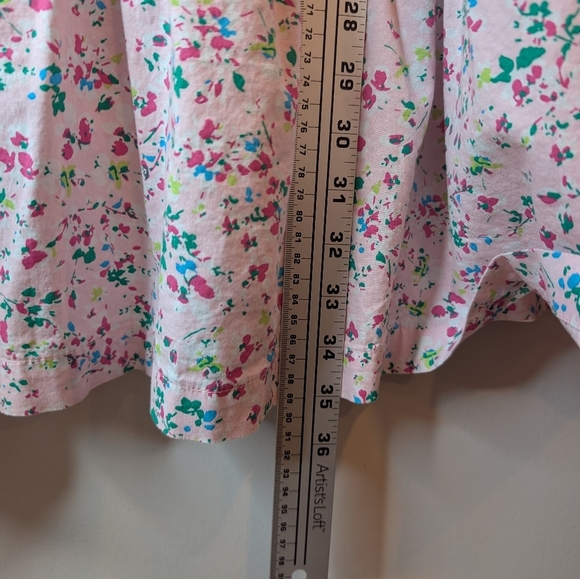 Crown & Ivy Women's Pink Floral Print 3/4 Sleeve Swing Dress Women's Small - Picture 9 of 9